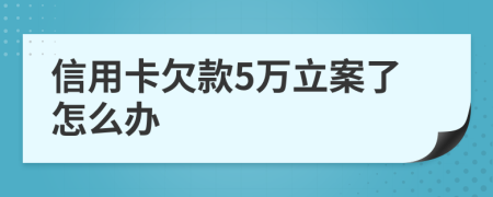 信用卡欠款5萬立案了怎么辦