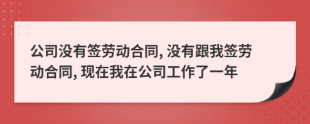 公司沒有簽勞動(dòng)合同, 沒有跟我簽勞動(dòng)合同, 現(xiàn)在我在公司工作了一年