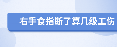 右手食指斷了算幾級工傷