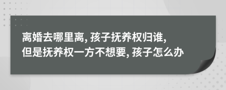 離婚去哪里離, 孩子撫養(yǎng)權(quán)歸誰, 但是撫養(yǎng)權(quán)一方不想要, 孩子怎么辦