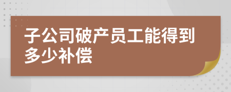 子公司破产员工能得到多少补偿