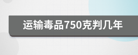 運輸毒品750克判幾年