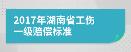 2017年湖南省工傷一級賠償標(biāo)準(zhǔn)