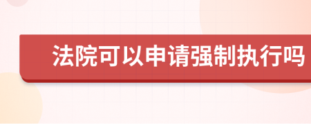 法院可以申請強(qiáng)制執(zhí)行嗎
