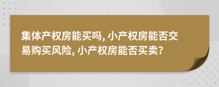 集體產(chǎn)權(quán)房能買嗎, 小產(chǎn)權(quán)房能否交易購買風(fēng)險(xiǎn), 小產(chǎn)權(quán)房能否買賣？