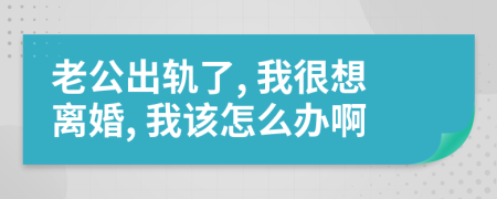 老公出軌了, 我很想離婚, 我該怎么辦啊