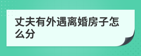 丈夫有外遇離婚房子怎么分