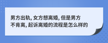 男方出軌, 女方想離婚, 但是男方不肯離, 起訴離婚的流程是怎么樣的
