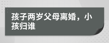 孩子兩歲父母離婚，小孩歸誰(shuí)