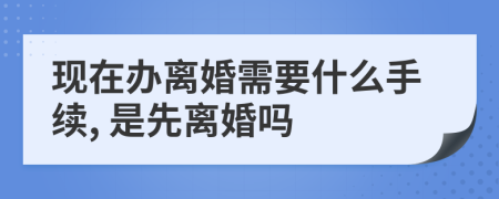 現(xiàn)在辦離婚需要什么手續(xù), 是先離婚嗎
