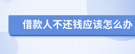 借款人不還錢應該怎么辦