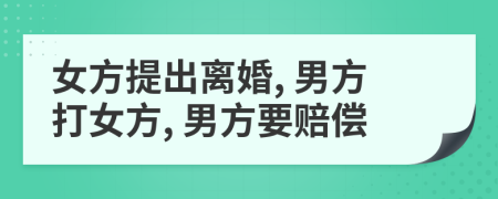 女方提出離婚, 男方打女方, 男方要賠償