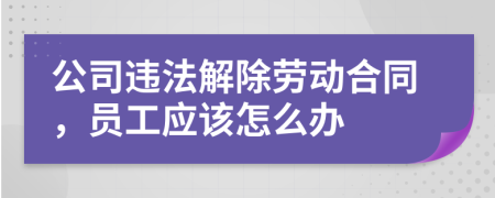 公司違法解除勞動合同，員工應(yīng)該怎么辦