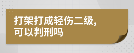 打架打成輕傷二級, 可以判刑嗎