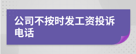 公司不按時(shí)發(fā)工資投訴電話