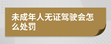 未成年人無證駕駛會怎么處罰
