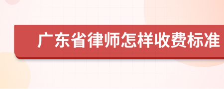廣東省律師怎樣收費標(biāo)準(zhǔn)