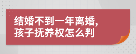 結(jié)婚不到一年離婚, 孩子撫養(yǎng)權(quán)怎么判