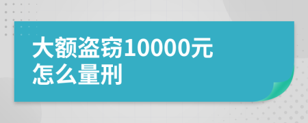 大額盜竊10000元怎么量刑