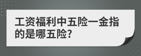工資福利中五險(xiǎn)一金指的是哪五險(xiǎn)?