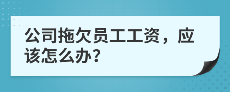 公司拖欠員工工資，應(yīng)該怎么辦？