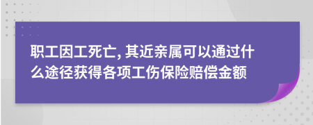 職工因工死亡, 其近親屬可以通過什么途徑獲得各項工傷保險賠償金額
