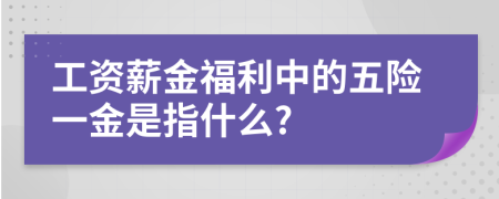 工資薪金福利中的五險一金是指什么?