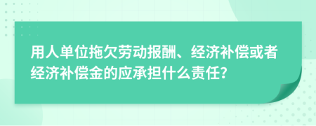 用人單位拖欠勞動報酬、經(jīng)濟(jì)補償或者經(jīng)濟(jì)補償金的應(yīng)承擔(dān)什么責(zé)任？
