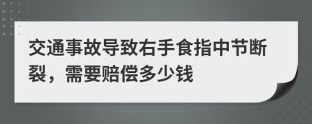 交通事故導(dǎo)致右手食指中節(jié)斷裂，需要賠償多少錢