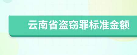 云南省盜竊罪標(biāo)準(zhǔn)金額