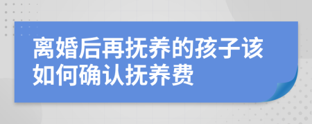 離婚后再撫養(yǎng)的孩子該如何確認(rèn)撫養(yǎng)費(fèi)