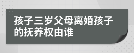 孩子三歲父母離婚孩子的撫養(yǎng)權(quán)由誰(shuí)