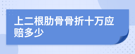 上二根肋骨骨折十萬應(yīng)賠多少