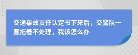 交通事故責(zé)任認(rèn)定書下來(lái)后，交警隊(duì)一直拖著不處理，我該怎么辦