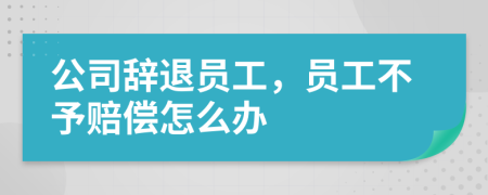 公司辭退員工，員工不予賠償怎么辦