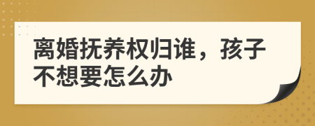離婚撫養(yǎng)權(quán)歸誰，孩子不想要怎么辦