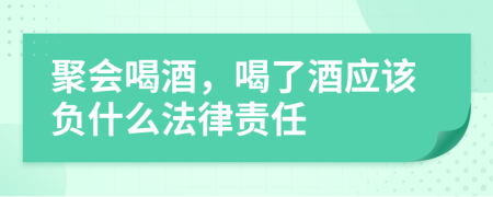 聚會(huì)喝酒，喝了酒應(yīng)該負(fù)什么法律責(zé)任