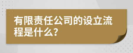 有限責(zé)任公司的設(shè)立流程是什么？