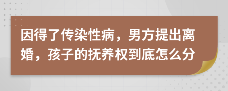 因得了傳染性病，男方提出離婚，孩子的撫養(yǎng)權(quán)到底怎么分