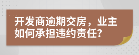 開發(fā)商逾期交房，業(yè)主如何承擔(dān)違約責(zé)任？