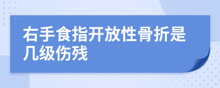 右手食指開放性骨折是幾級傷殘