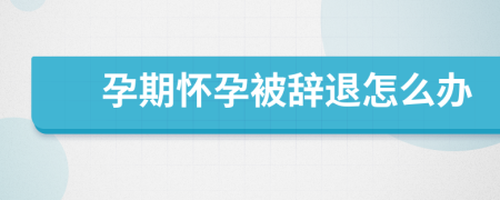 孕期懷孕被辭退怎么辦