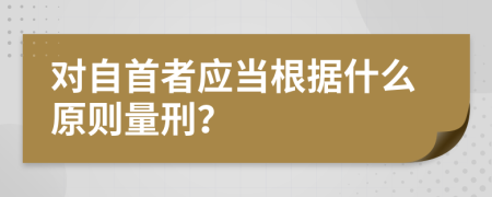 對自首者應(yīng)當(dāng)根據(jù)什么原則量刑？
