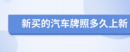 新買(mǎi)的汽車(chē)牌照多久上新