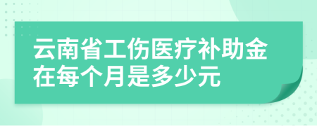 云南省工傷醫(yī)療補(bǔ)助金在每個(gè)月是多少元