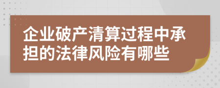 企業(yè)破產(chǎn)清算過(guò)程中承擔(dān)的法律風(fēng)險(xiǎn)有哪些