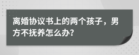 離婚協(xié)議書上的兩個孩子，男方不撫養(yǎng)怎么辦？