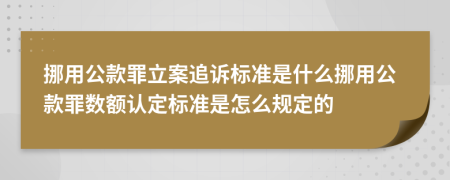 挪用公款罪立案追訴標(biāo)準(zhǔn)是什么挪用公款罪數(shù)額認(rèn)定標(biāo)準(zhǔn)是怎么規(guī)定的