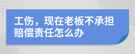 工傷，現(xiàn)在老板不承擔(dān)賠償責(zé)任怎么辦