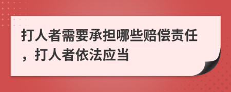 打人者需要承擔(dān)哪些賠償責(zé)任，打人者依法應(yīng)當(dāng)